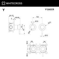 Смеситель скрытого монтажа на 3 потребителя WHITECROSS Y Y1243CR (хром)