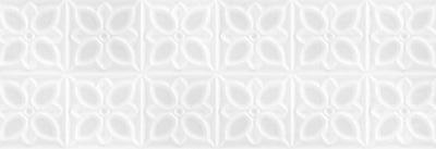 Плитка Lissabon рельеф квадраты белый 25х75