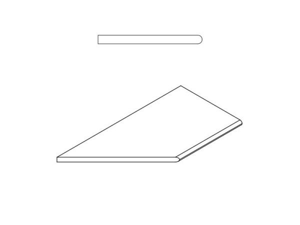 Бортик Миллениум Сильвер закругл. лев. 30х60