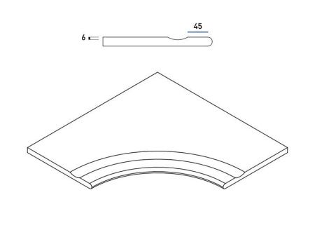 Бортик Дистрикт Эмеральд угл.закругленный Х2 60х60