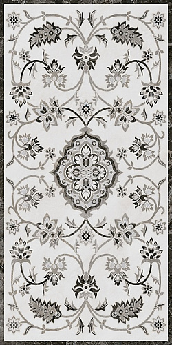 Керамогранит Парнас серый декорированный лаппатированный 40х80