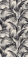 Плитка Тропикаль листья чёрный обрезной 30х60
