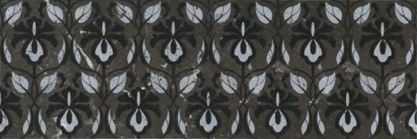 Декор Тубкаль чёрный глянцевый обрезной 30x89,5x0,9