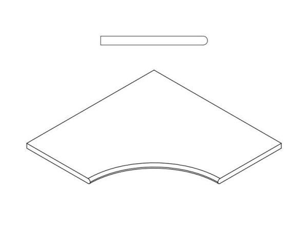 Бортик Эверстоун Дезерт угл.закругленный 30 Х2 60х60